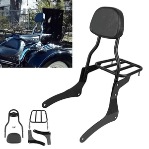 Backrest Sissy Bar w/Luggage Rack For Kawasaki Vulcan 900 VN900 2006-22 Classic - Picture 1 of 8