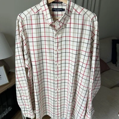 Daniel Cremieux Men’s Cream/red/gray L/S Plaid Button Up Size L - Image 1 of 4
