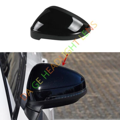 For Audi A4 2017-2024 Gloss Black Left Side Rearview Mirror Shell Replace - Image 1 of 4