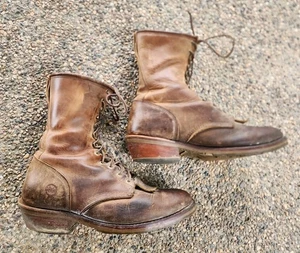 Double-H Hergestellt in den USA Gel-Cel Packer Herren Weite 11 D Leder Schnürstiefel DH9635 - Bild 1 von 7