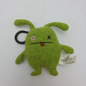 Uglydoll OX grün Plüsch Schlüsselanhänger - 2004 PrettyUgly LLC - 4 Zoll Mini Clip-On - Bild 1 von 9