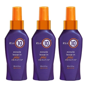 It’s A 10 Miracle Leave-In Plus Keratin 4 Oz - 3 Pack - Picture 1 of 3