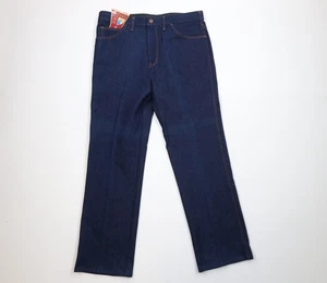 Deadstock Vtg 70s Streetwear Mens 36x30 Stretch Wide Leg Denim Jeans Blue USA - Picture 1 of 12