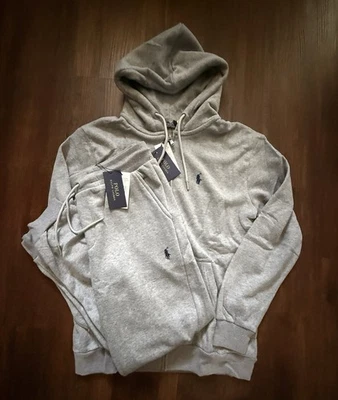Sudadera para hombre Polo Ralph Lauren talla mediana gris jaspeado Foto 1 de 4