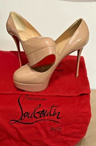 Christian Louboutin 120mm Nude Plateau Pumps, Lack Kalbsleder, 37 - Bild 1 von 8