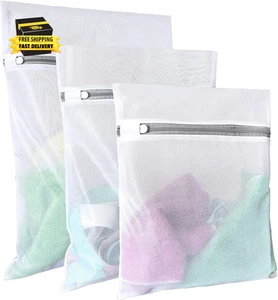 Lingerie Bags for Washing Delicates,Small Fine Mesh Laundry Bags,3Pcs(1 Large,1 - Picture 1 of 6