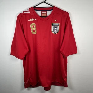 Maglia calcio Inghilterra 2006/08 trasferta Lampard 8 vintage rossa uomo taglia UK 3XL - Foto 1 di 21