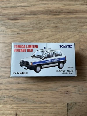 TOMY TEC Tomica Limited Vintage Neo LV-N240a 1/64 Fiat Panda Patrol Car Italy - Image 1 of 2