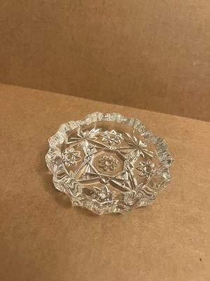 Cenicero de vidrio transparente vintage Anchor Hocking mediados de siglo estrella corte cristal Foto 1 de 4