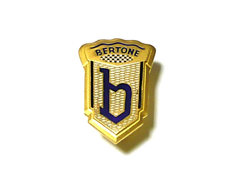 Frieze Badge Logo Alpha Romeo Bertone Met Golden Smalt Fuoco 41x28 Badge Emblem - Image 1 of 1