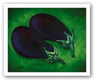 CUISINE ART PRINT Two Eggplants Will Rafuse - Picture 1 of 1