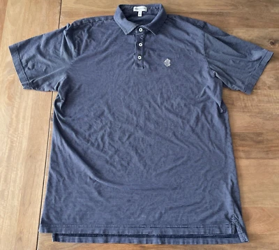 Peter Millar 100% Pima Cotton Striped Polo Shirt Mens Large Blue/White Soft Knit - Image 1 of 4