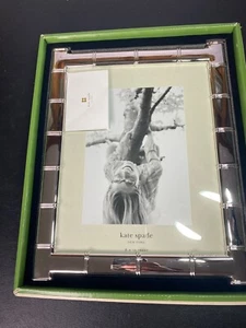 Kate Spade Pompano Point Silverplate Photo Picture Frame 8x10 with Box - Picture 1 of 4