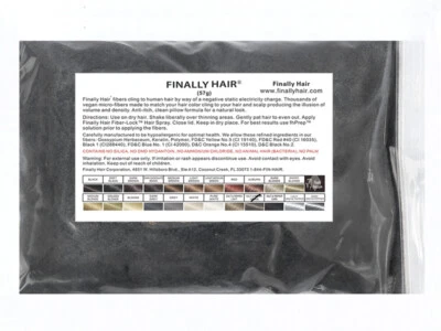 FINALLY HAIR BUILDING FIBERS REFILL HAIR LOSS CONCEALER FIBER POWDER FILLER USA  - Image 1 of 4