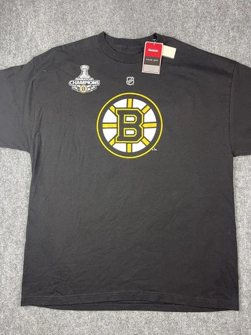 Reebok Boston Bruins Shirt Adult 2XL NHL Hockey  Patrice Bergeron Stanley Cup Cover