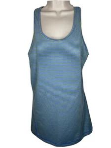 Zella Women’s Blue Green Striped Racerback Workout Tank Sleeveless Tank Top Sz M - Picture 1 of 10