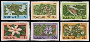Tokelau 1987 - Mi-Nr. 136-141 ** - MNH - Blumen / Flowers - Bild 1 von 1