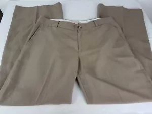 Women's Sz 8 Khaki BANANA REPUBLIC Pants Trousers Linen Rayon Lightweight Career - Picture 1 of 9