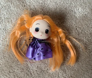 Mini Ddung Doll long Orange hair toy figure with purple dress - Picture 1 of 1