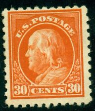 US #439, 30¢ orange red, og, VLH, F/VF+, Scott $225.00