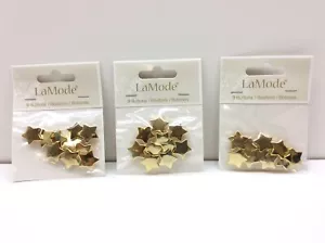 3 - Blumenthal Lansing Buttons, Star Shaped All One Size and Shape Gold 9 Pack - Picture 1 of 5