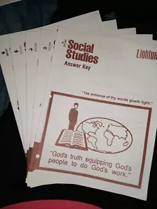 CLE Social Studies Grade 5 Answer Keys 501 - 510 Christian Light Education - Imagen 1 de 7