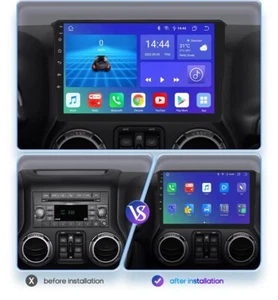 For Jeep Wrangler 2007-2018 Head Unit With Apple CarPlay Android Auto Camera - Picture 1 of 21