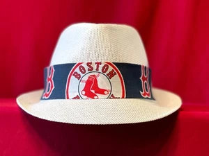 MLB Boston Red Sox Unisex Sommer Fedora Panama Strohhut mit Band - Bild 1 von 30