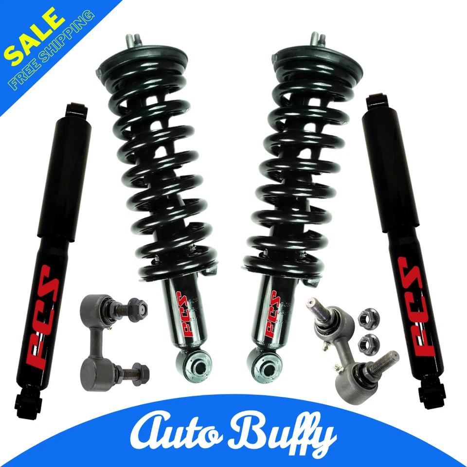 Juego de 6 piezas de amortiguadores traseros y barra estabilizadora delanteros completos FCS para Nissan Xterra 4,0 L Foto 1 de 4