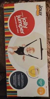 Jolly Jumper Baby Doorway Exercitador Mola Saltitante com Braçadeira de Porta Preta CAIXA ABERTA - Imagem 1 de 4