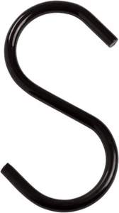 Lot of 50 Black S Hooks Merchandise 4" Metal Gridwall Grid Hangrail Clothing - Picture 1 of 2