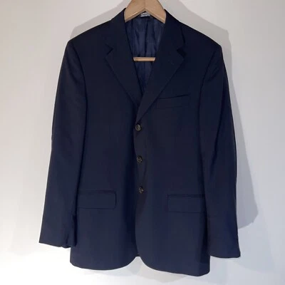 Neiman Marcus Men's Napoli Sport Coat/Jacket/100% Wool, Black 42R LS Italy - Image 1 of 4