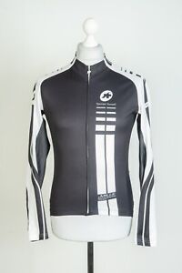 Mens Assos Cycling Racing  White/Black Jersey Longsleeve Jacket Size S