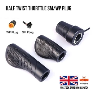 Ebike Half Twist Throttle Electric Bike Grip Right Hand Waterproof / SM 3 Pin - Picture 1 of 12