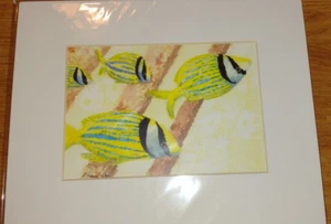 KUNSTWERK VON: ANNA ZAPFFEL 'TROPISCHER FISCH' SIGNIERT - Bild 1 von 3