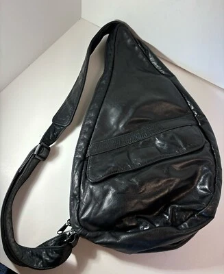 Bolso de Mano AMERIBAG Healthy Back Bag® 15" Cuero Negro Bandolera Foto 1 de 4
