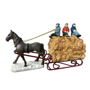 Santa's Best Christmas In Vermont Horse Sleigh Village 1994 Holiday Decor - Picture 1 of 13