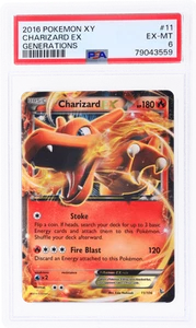 2016 Pokemon XY Generations Charizard Ex #11 PSA 6 - Picture 1 of 2