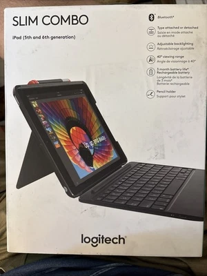 Logitech Slim Combo Case with Backlit Bluetooth Keyboard For iPad 5th & 6th Gen - Image 1 of 4