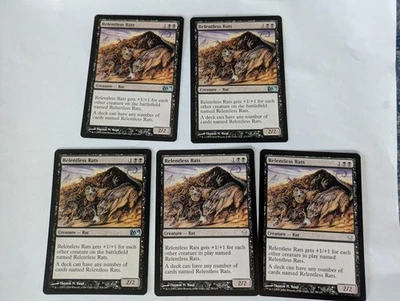 5 Relentless rats  MTG NM Free shipping with tracking - Image 1 of 2
