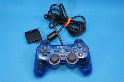 OEM PLAYSTATION 2 PS2 DUALSHOCK 2 CONTROLADOR GAMEPAD SCPH-10010 AZUL CLARO EN MUY BUENA CONDICIÓN Foto 1 de 3
