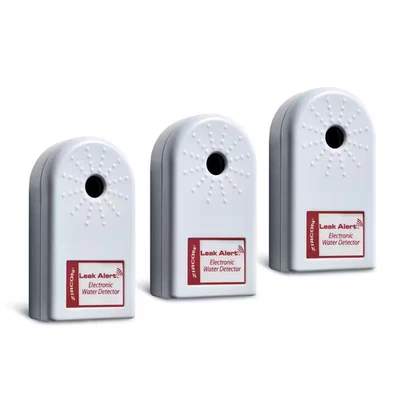 Leak Alert Water Detector 3 Pack Wireless Battery Operated Flood Alarm Sensor - Image 1 of 4