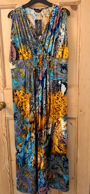Marina Kaneva Plus animal print/paisley multicoloured maxi dress Size 16/18 - Image 1 of 4