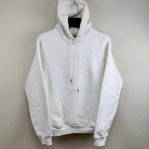 Felpa con cappuccio Dior Oblique bianca XL 2411 121386502