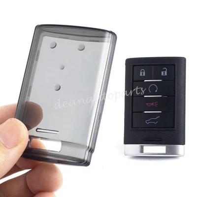 Black Soft TPU Car Key Case Cover Shell For 2010-2014 Cadillac CTS SRX Escalade - Image 1 of 4