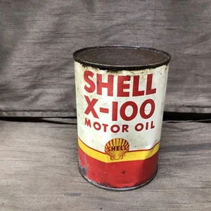 Vintage GOLDEN SHELL MOTOR OIL Old Tin 1 qt. Can - Picture 1 of 9