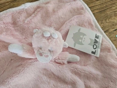 Edredom Pink Love Little GIRAFFE Lovey cobertor de segurança bebê dormir abraço - Imagem 1 de 3
