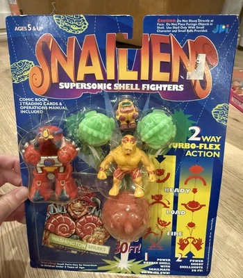 1992 Snailiens Supersonic Shell Fighters Jefferson Jet boneco de ação brinquedo RARO  - Imagem 1 de 4