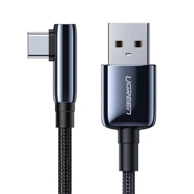 UGREEN USB-C auf USB A Winkelstecker Kabel 90 Grad, Schnellladekabel, Daten, 2m