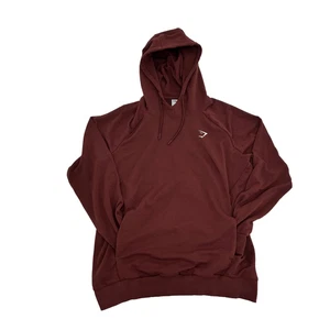 Gymshark Mens Size XL Pullover Hoodie Maroon Long Sleeve Kangaroo Pocket - Picture 1 of 8